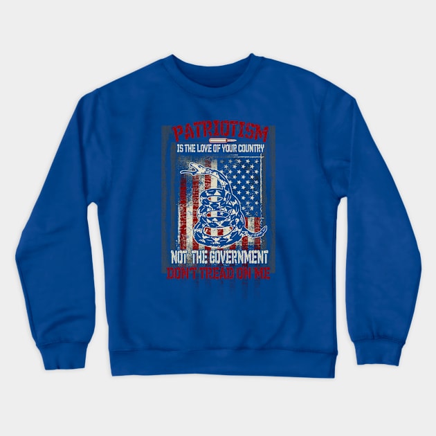 Don't Tread On Me Crewneck Sweatshirt by veerkun